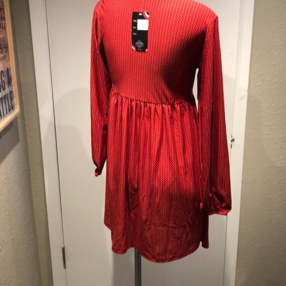 SACRED THREADS RED MINI DRESS  NWT BOHO STYLE - Picture 5 of 14